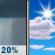 Tuesday: Slight Chance Rain Showers then Mostly Sunny