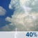 This Afternoon: Scattered showers and thunderstorms before 5pm. Mostly cloudy. High near 74, with temperatures falling to around 70 in the afternoon. Northwest wind 15 to 25 mph, with gusts as high as 35 mph. Chance of precipitation is 40%. New rainfall amounts less than a tenth of an inch possible. This Afternoon: Scattered Showers And Thunderstorms